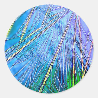 Crystal Art:  Blue Crystal Classic Round Sticker