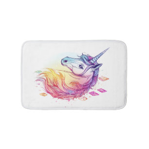 Crystal Aura Unicorn (1) Bath Mat