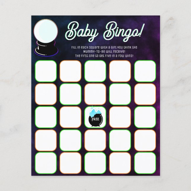 Crystal Ball Baby Bingo (Front)