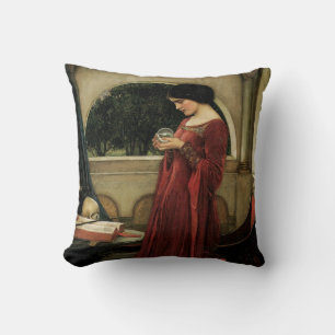 Crystal Ball by John William Waterhouse Cushion
