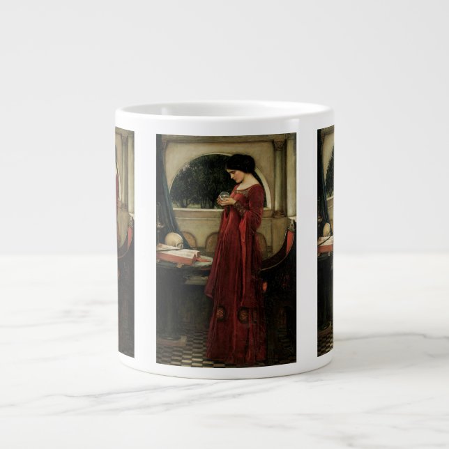 Crystal Ball by John William Waterhouse Large Coffee Mug (Front)