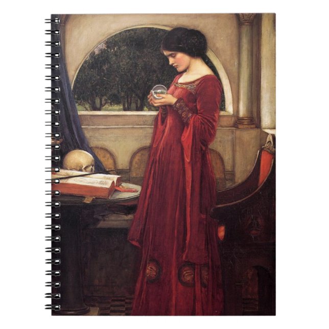 Crystal Ball by John William Waterhouse Notebook (Front)