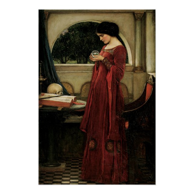 Crystal Ball by John William Waterhouse Poster (Front)