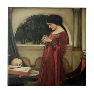 Crystal Ball by John William Waterhouse Tile