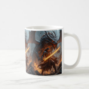 crystal ball Dragon Slayer – The Fireborn Hero Coffee Mug