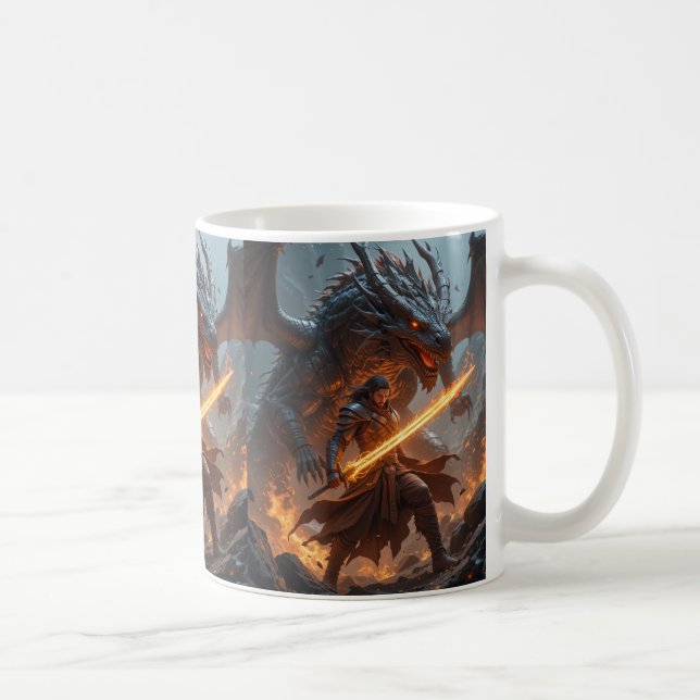 crystal ball Dragon Slayer – The Fireborn Hero Coffee Mug (Right)