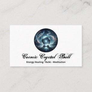 Crystal ball Energy Reiki Meditation Business Card