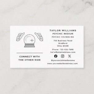 Crystal Ball Fortune Teller Psychic Clairvoyant Business Card