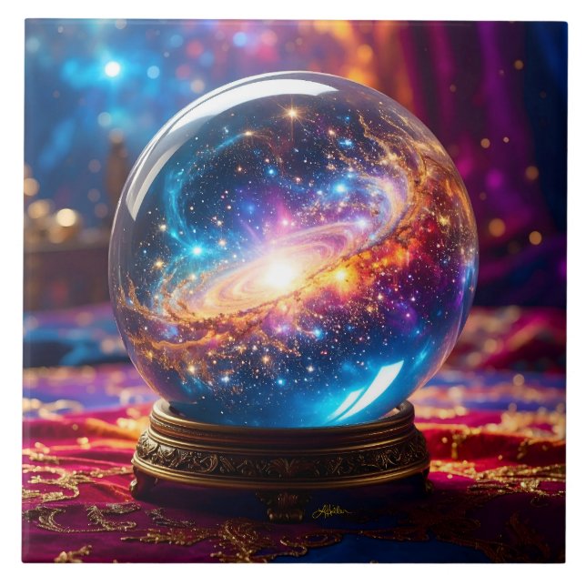 Crystal Ball - I See A Cosmic Event In Your Future Tile (Front)