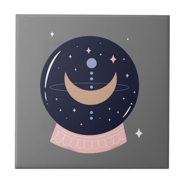 Crystal ball mystical psychic tile (Front)