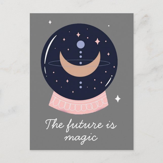 Crystal ball psychic postcard (Front)