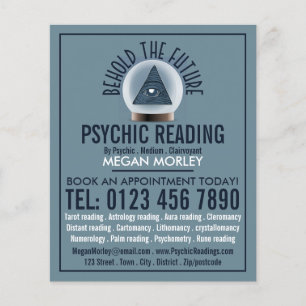 Crystal Ball, Psychic Reading Advertising Flyer