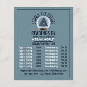 Crystal Ball, Psychic Reading Price List Flyer