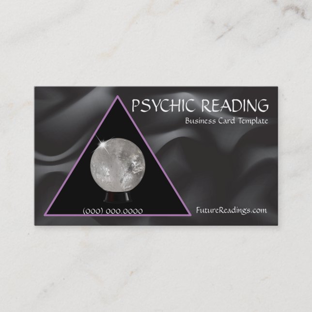 Crystal Ball Psychic Readings Business Card (Front)