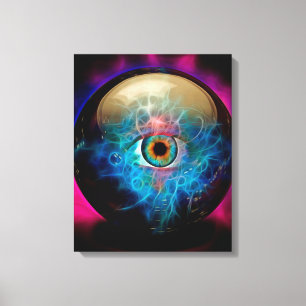 Crystal ball with eye canvas print