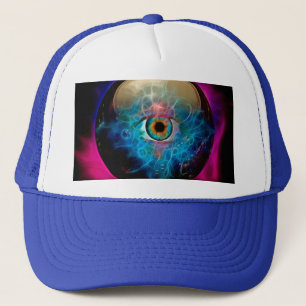 Crystal ball with eye trucker hat
