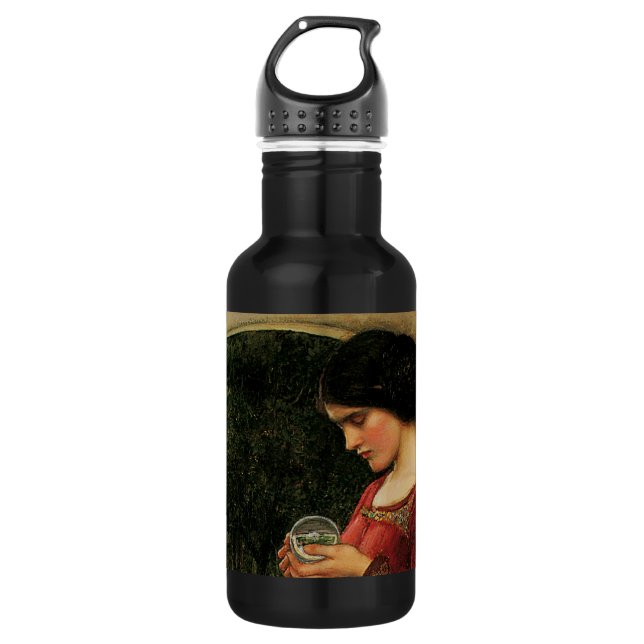 Crystal Ball Woman Waterhouse Painting 532 Ml Water Bottle (Front)