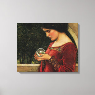 Crystal Ball Woman Waterhouse Painting Canvas Print