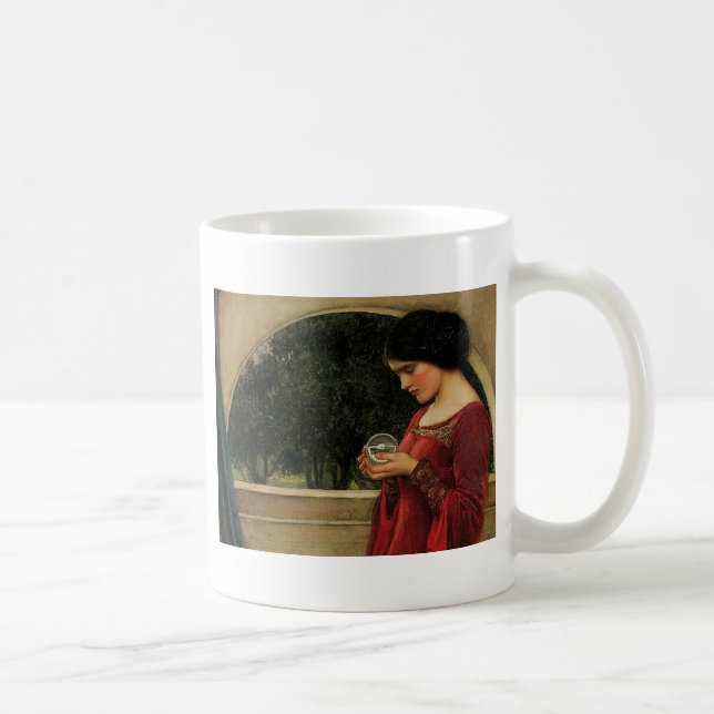 Crystal Ball Woman Waterhouse Painting Coffee Mug (Right)