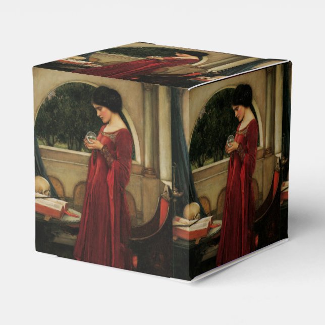 Crystal Ball Woman Waterhouse Painting Favour Box (Back Side)