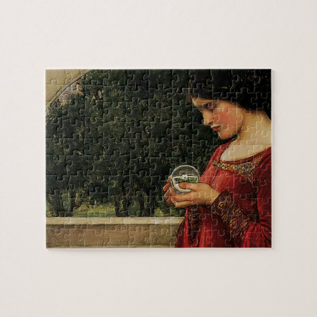 Crystal Ball Woman Waterhouse Painting Jigsaw Puzzle (Horizontal)