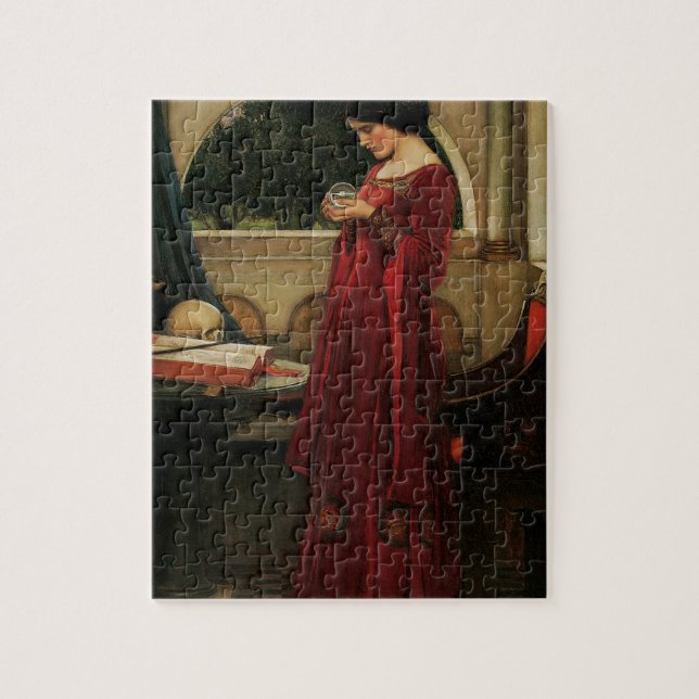 Crystal Ball Woman Waterhouse Painting Jigsaw Puzzle (Vertical)