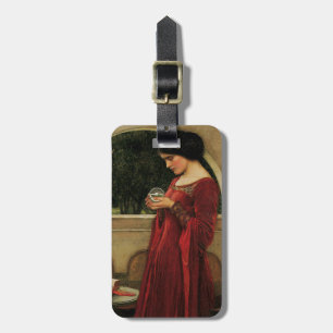 Crystal Ball Woman Waterhouse Painting Luggage Tag