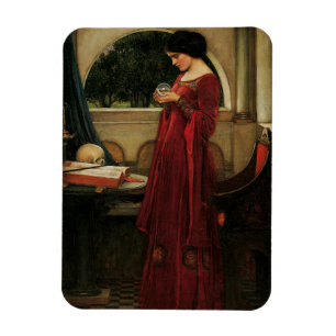 Crystal Ball Woman Waterhouse Painting Magnet