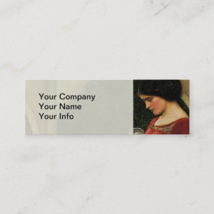 Crystal Ball Woman Waterhouse Painting Mini Business Card