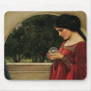Crystal Ball Woman Waterhouse Painting Mouse Mat