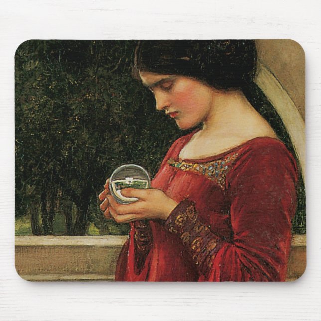 Crystal Ball Woman Waterhouse Painting Mouse Mat (Front)