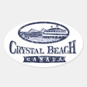 Crystal Beach Canada Oval Sticker