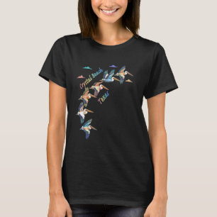 Crystal Beach Texas Colourful Tie-Dye Pelican Art T-Shirt