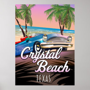 Crystal Beach Texas travel poster