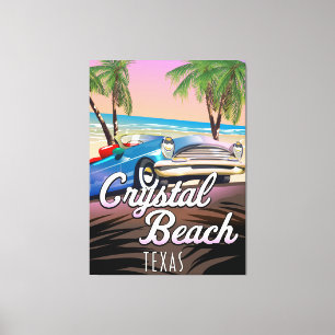 Crystal Beach Texas travel poster Canvas Print