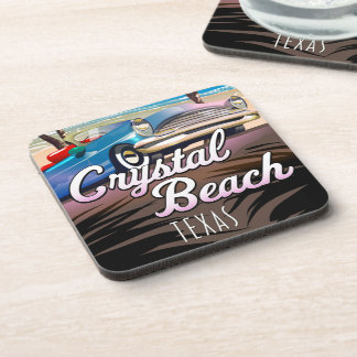 Crystal Beach Texas travel poster Coaster