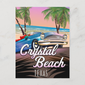 Crystal Beach Texas travel poster Postcard