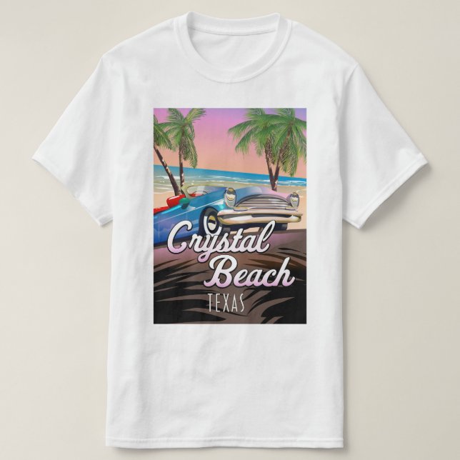 Crystal Beach Texas travel poster T-Shirt (Design Front)