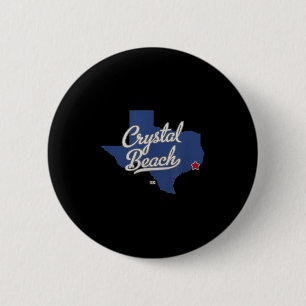 Crystal Beach Texas Tx Map  6 Cm Round Badge