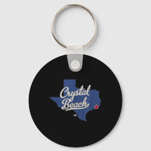 Crystal Beach Texas Tx Map Key Ring