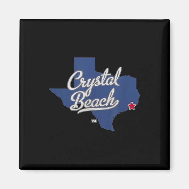 Crystal Beach Texas Tx Map  Magnet (Front)