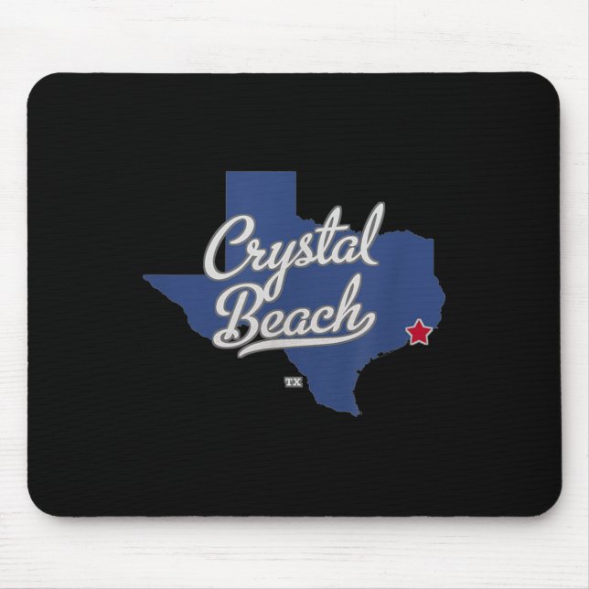 Crystal Beach Texas Tx Map  Mouse Mat (Front)