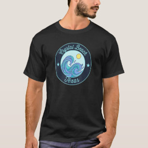Crystal Beach Tx Texas Souvenir Nautical Surfer Gr T-Shirt