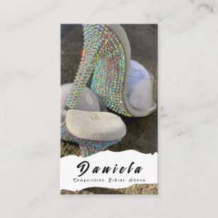 Crystal Bikini Fitness Competition Shoes Women Business Card