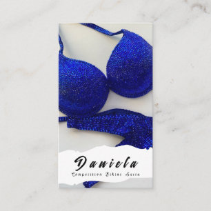 Crystal Bikini Fitness Competition Suits Women Business Card