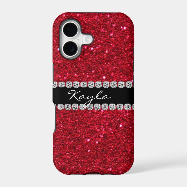 Crystal BLING RUBY RED IPHONE  5 Case (Back)
