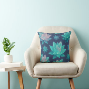 Crystal Bloom – Shattered Petal Radiance Cushion