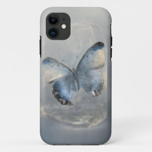 Crystal Blue Butterfly Mobile Case