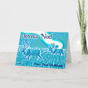 Crystal Blue Caribou - Joyeux Noël Card