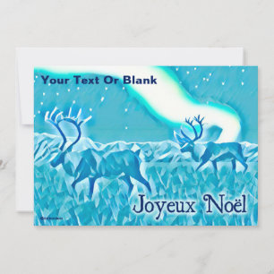 Crystal Blue Caribou - Joyeux Noël Invitation
